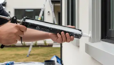 Professional caulking and sealing on a Bakersfield CA home exterior for weather protection