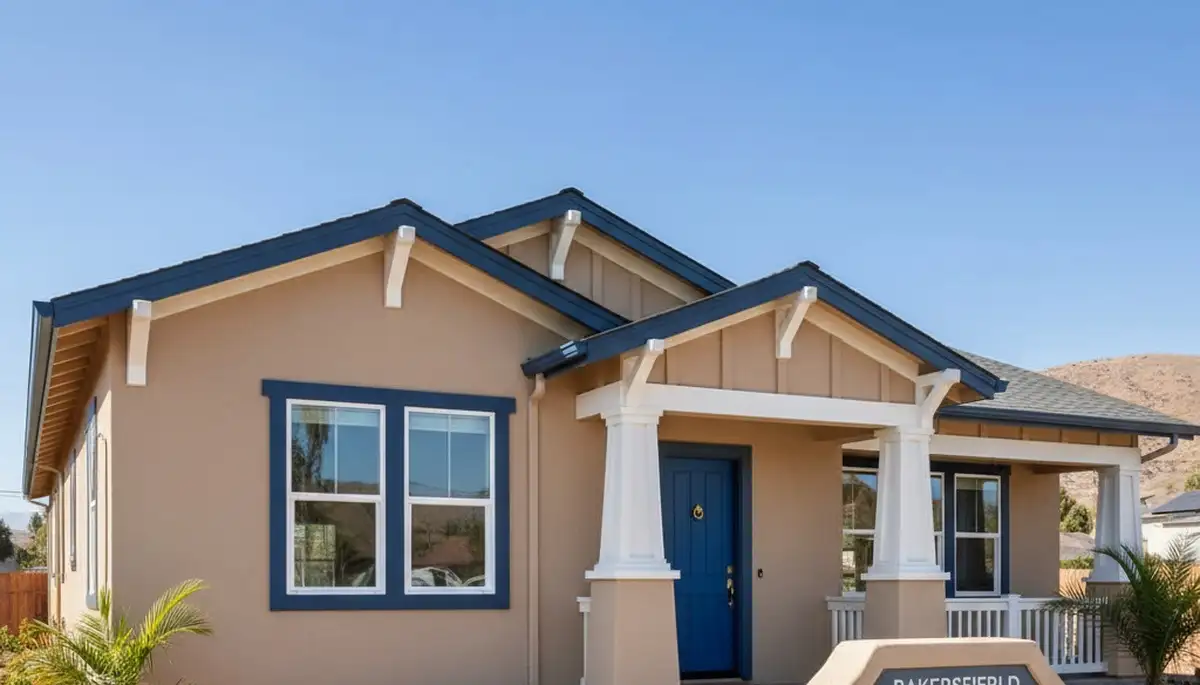 Finished exterior house painting in Bakersfield, CA with smooth, durable, climate-resistant finish