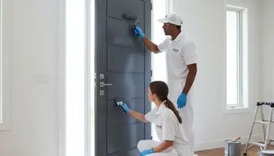 Professional door painting and refinishing in Bakersfield, CA for sun-resistant, durable home finishes