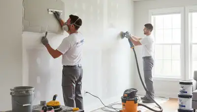 Professional drywall repair and wall patching in Bakersfield, CA home interior by expert painters