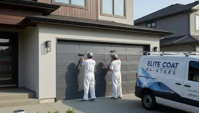Professional garage door painting in Bakersfield CA with durable, sun-resistant finish
