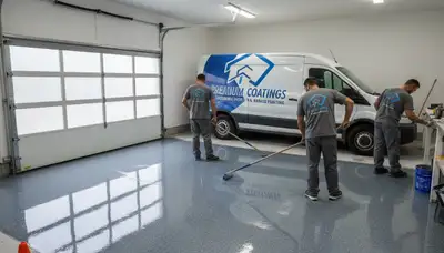 Professional epoxy garage floor coating in Bakersfield CA by local concrete painting experts