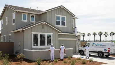 Professional house painting service in Bakersfield CA improving home exterior curb appeal