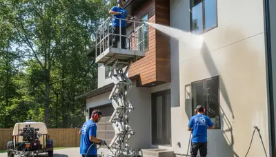 Professional pressure cleaning restoring home exterior surfaces in Bakersfield, California