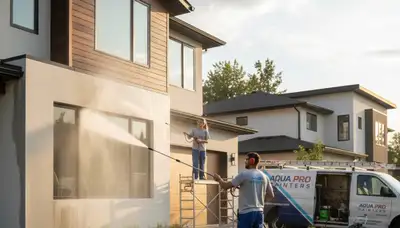 Professional pressure cleaning service restoring home exterior surfaces in Bakersfield, CA