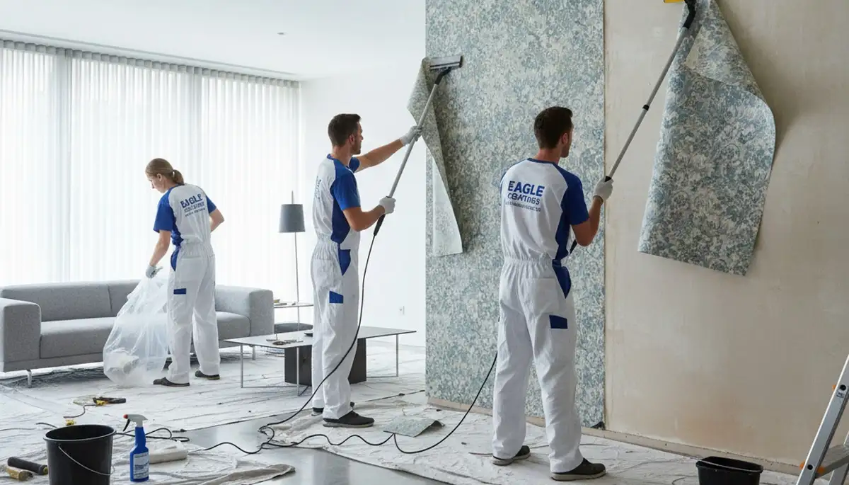 Professional wallpaper removal and surface prep by house painters in Bakersfield, CA