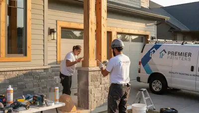 Professional wood rot repair on home exterior by expert painters in Bakersfield, CA